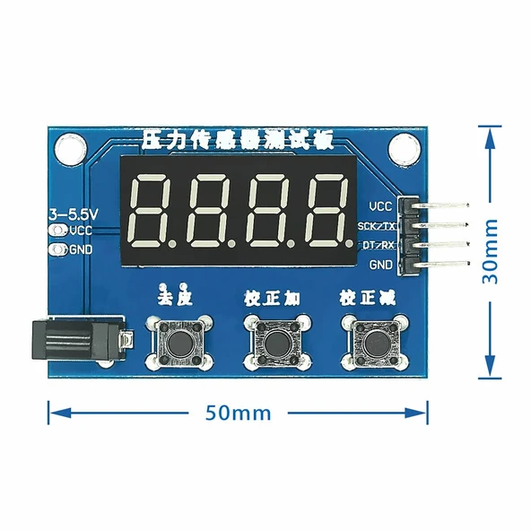 Alkatronik HX711 Gösterge Modülü Elektronik Tartı 5/10 Kg Ağırlık Sensör Hassas Ölçüm Dijital Ekran Load Cell ürün görseli 1
