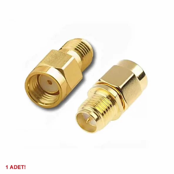 Alkatronik RP SMA Erkek to RP SMA Dişi Adaptör Soket Altın Kaplama Soket 0-6GHz RF Wi-Fi Anten ürün görseli 1