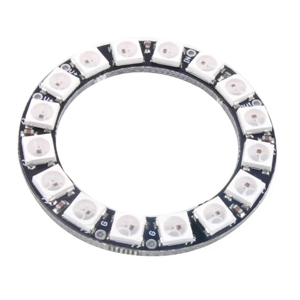 Alkatronik 16 Bit NeoPixel Halka Ring WS2812B 5050 Rgb Led Modül 16’lı Dijital Adreslenebilir Lamba Programlan ürün görseli 1