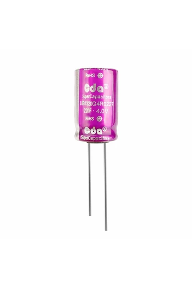 Alkatronik 220F 4V 5A Süpercap 13x20mm DIP Süper Kapasitör Enerji Depolama Güneş Rüzgar Akü Batarya Güç Kaynağı ürün görseli 1