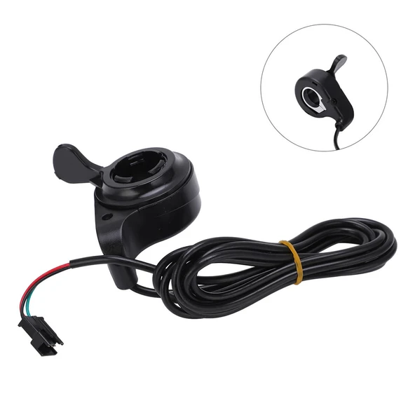 Alkatronik Elektrikli Bisiklet Gaz Kolu Scooter Motor Baş Parmak Hız Kontrol Ekransız Aksesuar Parça 23mm Alüm ürün görseli 1