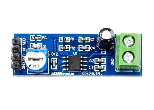 Alkatronik LM386 Ses Kuvvetlendirici Modül DC 5V / 12V Mono Ayarlanabilir Ses Yükseltici Mikrofon Amfi Amfilik ürün görseli 1