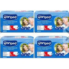 Canped Tekstil Yüzeyli Belbantlı Büyük Boy L 30'lu 4 Adet Hasta Bezi ürün görseli 1