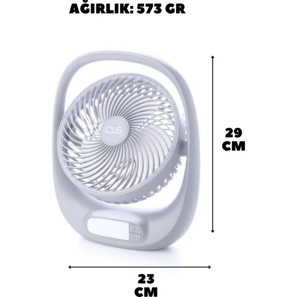 CVS DN 91026 PORTATİF MASA ÜSTÜ VANTİLATÖR - Resim 2