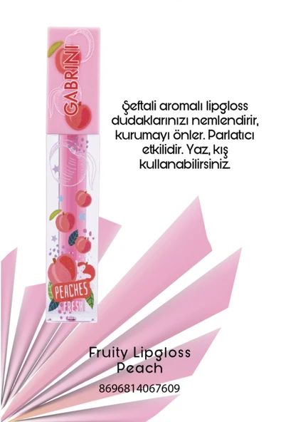 Gabrini Fruity Lipgloss Şeftali ürün görseli 1