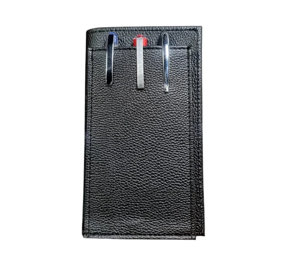 Kalemlikli Not Defteri Cüzdan , Cep Telefonu Bölmeli - Suni Deri -9,5 cm x 17 cm ürün görseli 1