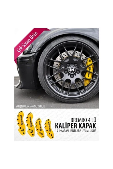 GÜRHAN SHOP Isuzu Wfr  Uyumlu SARI Kaliper Kapağı 4lü Yağ Hortumlu ürün görseli 1