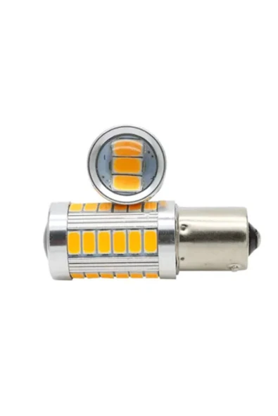 CLSKNGARAGE Tek Duy Mercekli Turuncu33 Led Düz Tırnak 1156 Led Ampul & Sinyal ürün görseli 1