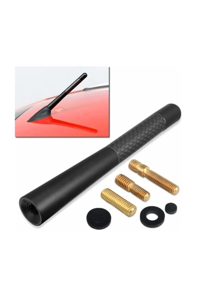 Otobestto Ford Fiesta Uyumlu Karbon Desenli 10 cm Spor Oto Anteni ürün görseli 1