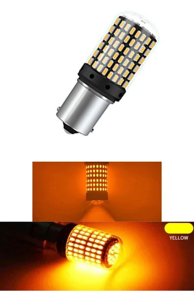 TESTA Oto Led Sinyal Ampulü Py21w Tak Kullan Ürün 144 Led Turuncu ürün görseli 1