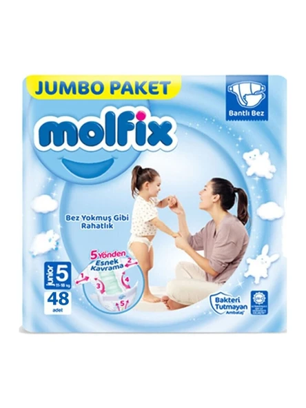 Molfix 5 Numara Junior 48'li Bebek Bezi ürün görseli 1
