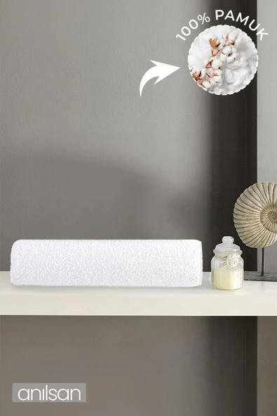Beyaz El Havlusu - 50x90 Cm, 225 Gr, %100 Pamuk, Spa Ve Otel Havlusu ürün görseli 1