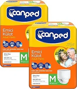 Canped Emici Külot Orta Boy M 30'lu 2 Adet Hasta Bezi ürün görseli 1