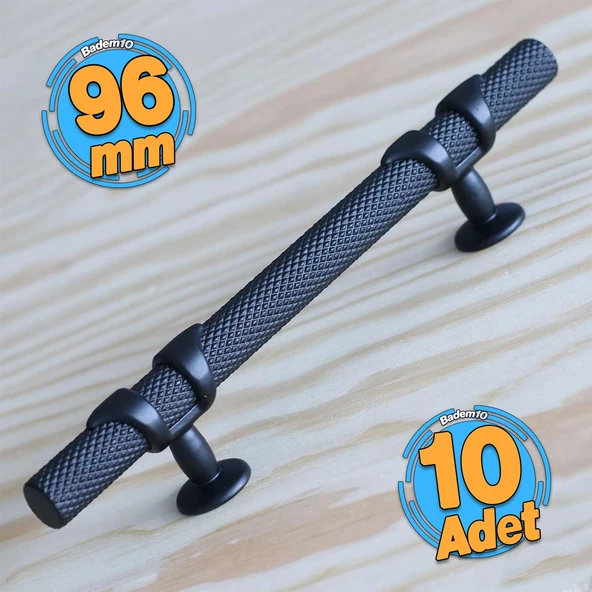 10 Adet Burç 96 mm Mat Siyah Metal Kulp Mobilya Çekmece Mutfak Kapak Dolap Kulplar Dolabı Kulbu Kulp ürün görseli 1