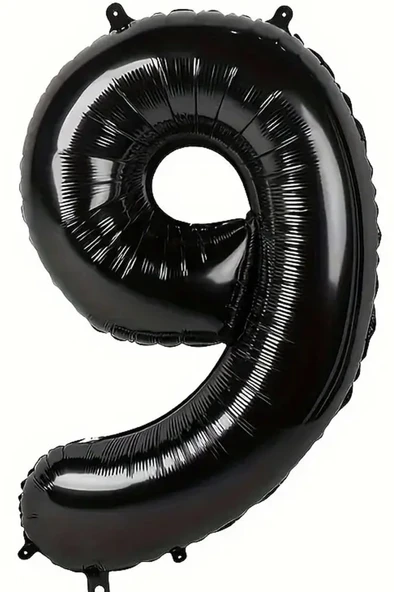 Beysüs Siyah 9 Rakam Folyo Balon 80 cm ürün görseli 1
