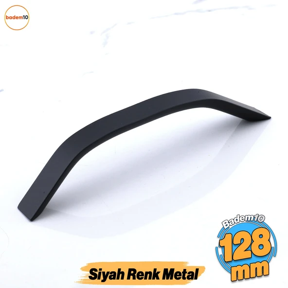 Şahin Siyah Metal Kulp 128 mm 12.8 cm Mobilya Çekmece Mutfak Dolabı Dolap Kulpları Kulbu Kulpu ürün görseli 1