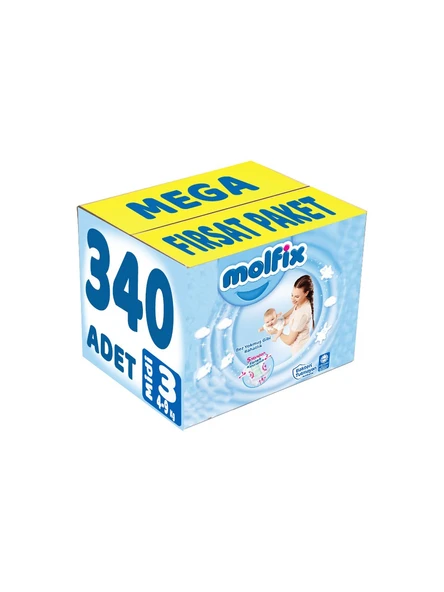 Molfix 3 Beden Midi 340'lı Bebek Bezi ürün görseli 1