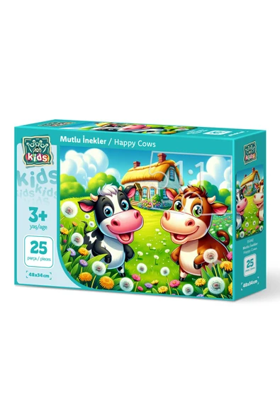 Art Puzzle Art Çocuk Mutlu İnekler 25 Parça Puzzle ürün görseli 1