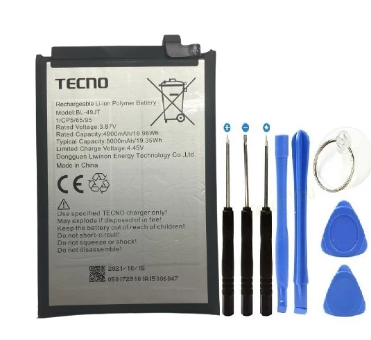 Tecno Spark 8 Pro Pil Batarya + Tamir Set Bl-49JT 5000 mAh ürün görseli 1