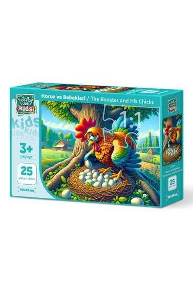 Art Puzzle Art Çocuk Horoz Ve Bebekleri 25 Parça Puzzle ürün görseli 1