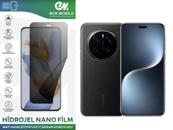 Honor Magic 7 Pro Uyumlu Hidrojel Nano Ekran Koruyucu Film HAYALET(Privacy)Tempered Cam Değildir ürün görseli 1