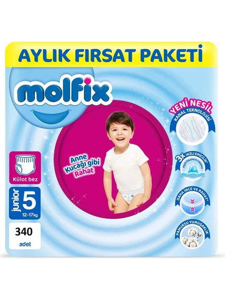 Molfix 5 Numara Junior 340'lı Külot Bez ürün görseli 1