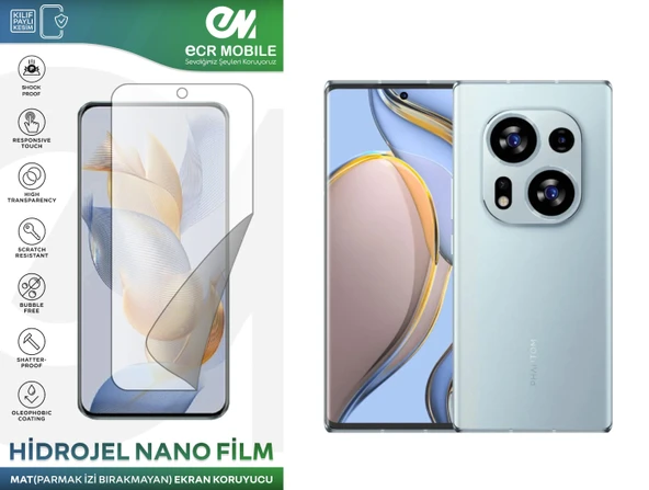 Tecno Phantom X2 ile Uyumlu Hidrojel Nano Ekran Koruyucu Film MAT(Tempered Cam Değildir!) ürün görseli 1