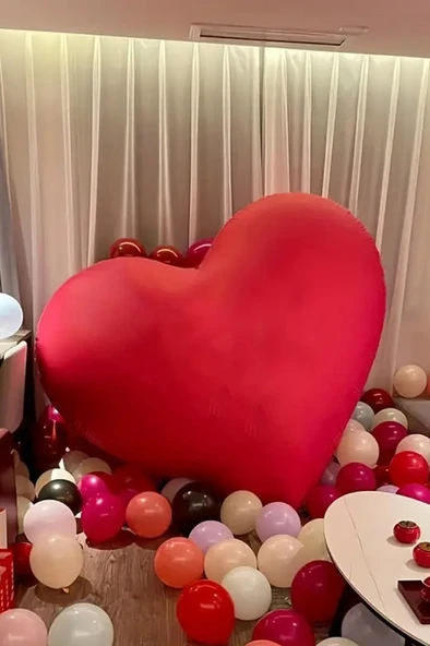 Beysüs Dev Kalp Folyo Balon 145 cm ürün görseli 1
