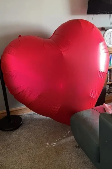 Beysüs Dev Kalp Folyo Balon 145 cm - Resim 6