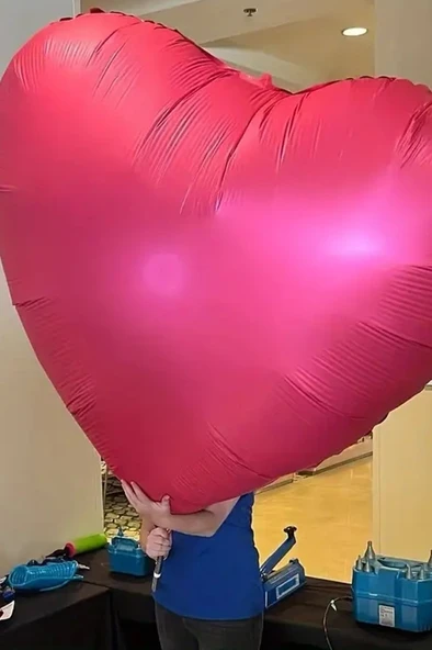 Beysüs Dev Kalp Folyo Balon 145 cm - Resim 5