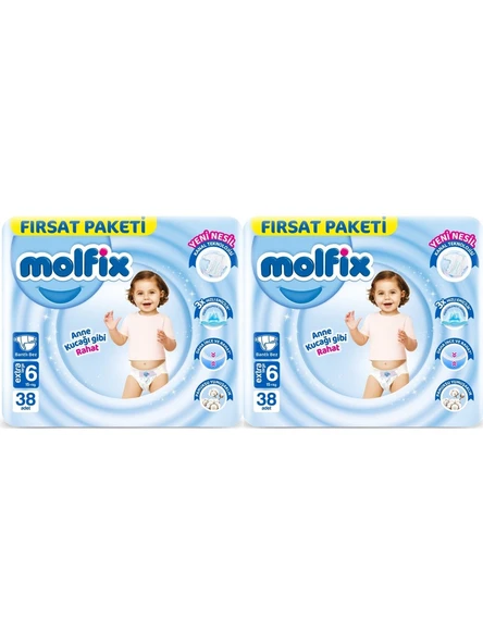 Molfix 6 Numara Extra Large 76'lı Bebek Bezi ürün görseli 1