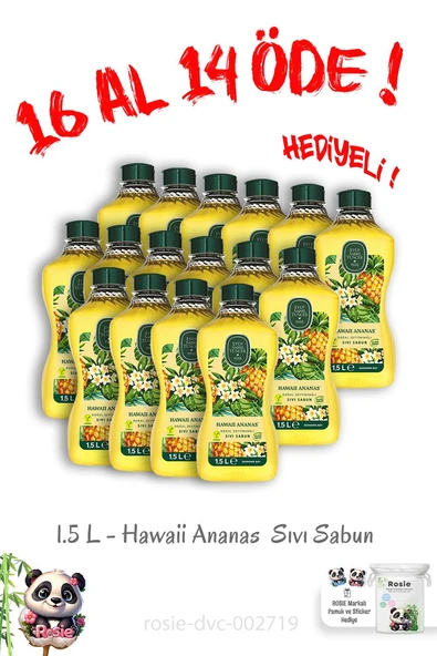16 Al 14 Öde Hawaii Ananas Sıvı Sabun 1.5 L ürün görseli 1