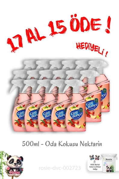 17 Al 15 Öde Gizli Nektarin 500 ML Bahçe Oda Kokusu ve Rosie Hediye ürün görseli 1