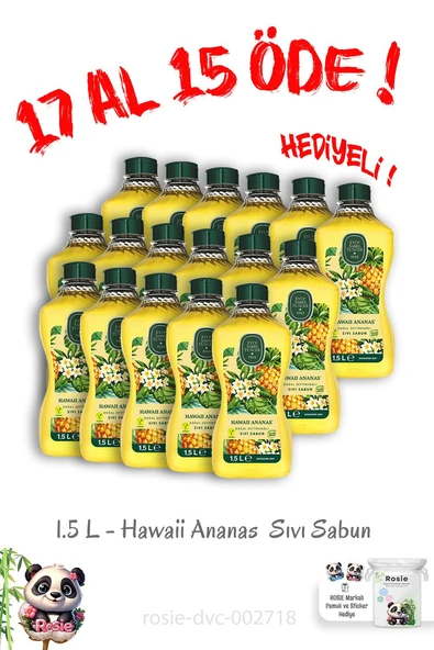 17 Al 15 Öde Hawaii Ananas Sıvı Sabun 1.5 L ürün görseli 1
