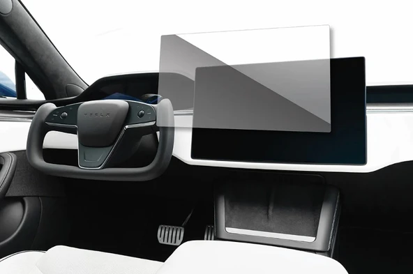 Tesla X / Tesla S 2021-2025 Model 17 inç Multimedya Kontrol Panel Uyumlu 9H Nano Ekran Koruyucu ürün görseli 1