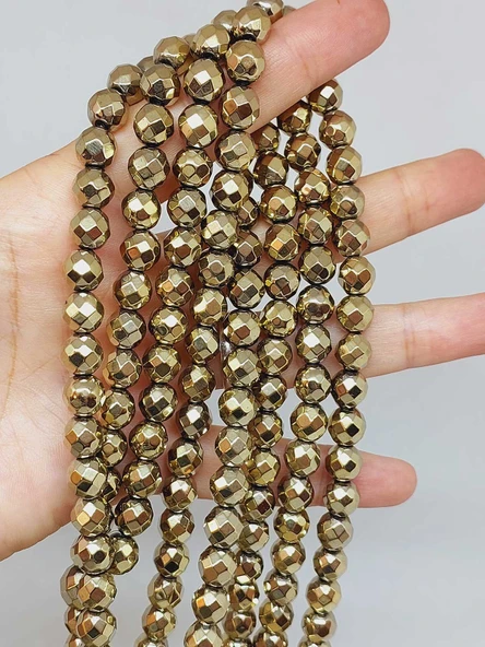Hematit Taşı Faset Kesim Dizi 8mm (55696) ürün görseli 1