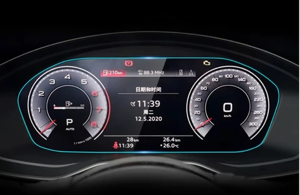Audi A4 2020-2025 Model Direksiyon Arkası Gösterge Panel Uyumlu  9H Nano Ekran Koruyucu ürün görseli 1