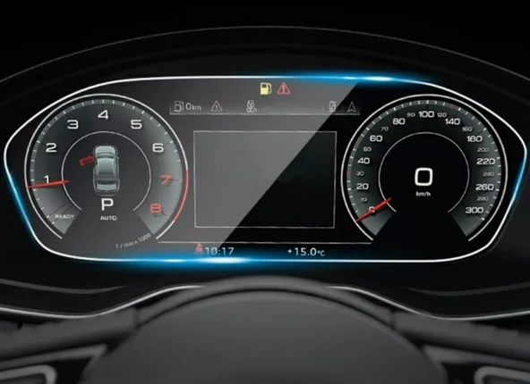 Audi A5 2020-2025 Model Direksiyon Arkası Gösterge Panel Uyumlu  9H Nano Ekran Koruyucu ürün görseli 1