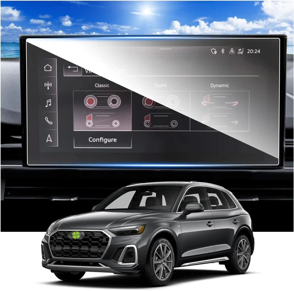 Audi Q5 2021-2025 Model 10.1 inç Multimedya Navigasyon Uyumlu 9H Nano Ekran Koruyucu ürün görseli 1