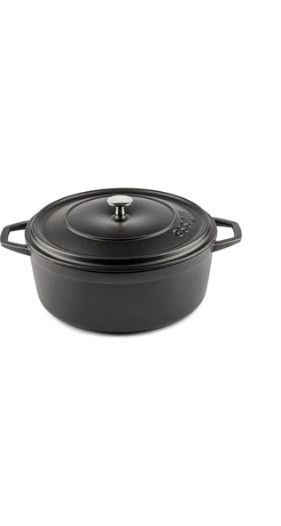 Hosse Demir Döküm 28 cm Derin Tencere - Siyah - HS Y DT 28 ürün görseli 1