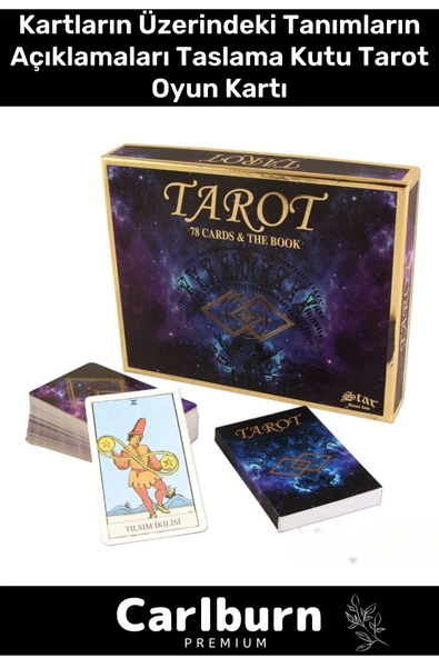 Özel Üretim 78 Kartlı Kartların Üzerindeki Tanımların Açıklaması Taslama Kutu Tarot Oyun Kartı ürün görseli 1