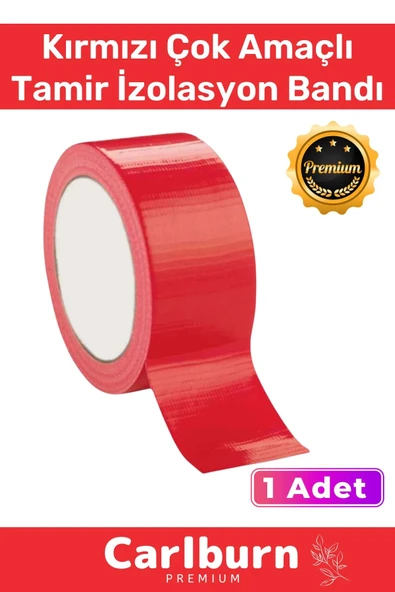 Süper Güçlü Su Geçirmez Sızdırmaz Kırmızı Renk Çok Amaçlı Tamir İzolasyon Bandı 48mm x 10m 1 Adet ürün görseli 1