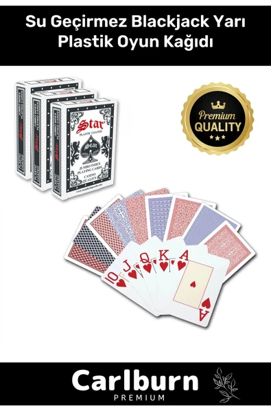 Yeni Nesil Su Geçirmez Texas Holden Casino 21 İskambil Blackjack Yarı Plastik Oyun Kağıdı ürün görseli 1