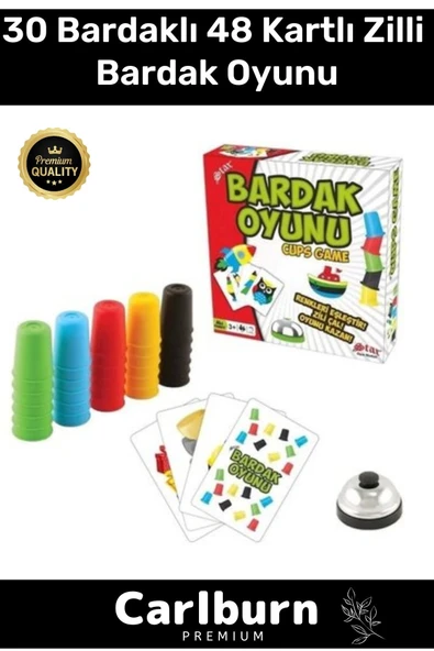 Premium Eğlenceli Özel Gün Renkli Büyük Karton Bira Kupası 30 Bardaklı 48 Kartlı Zilli Oyun Bardağı ürün görseli 1