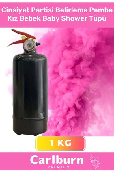 Premium Ambalajı Yazısız İbaresiz 1 Kg Cinsiyet Partisi Belirleme Pembe Kız Bebek Baby Shower Tüpü ürün görseli 1