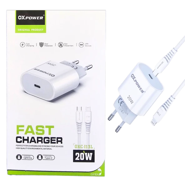 PTTAVM: OXpower IPHONE ŞARJ ADAPTÖRÜ VE DATA KABLOSU TYP-C TO
