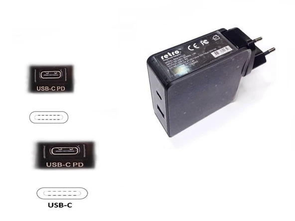 Apple MacBook Pro A1708 (2017) Notebook Adaptör - Şarj Cihazı / RETRO - 2-in-1 USB ve USB-C ürün görseli 1