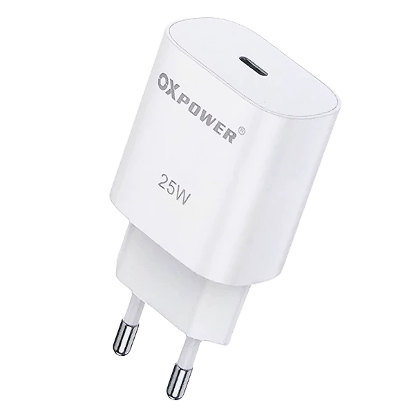 OXpower IPHONE, SAMSUNG, XİAOMİ ORİJİNAL TÜRKİYE GARANTİLİ TYP-C HIZLI 25W ŞARJ ADAPTÖRÜ ürün görseli 1