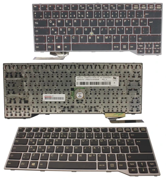 Fujitsu Lifebook U745 Notebook Klavye - Tuş Takımı / Siyah - TR ürün görseli 1