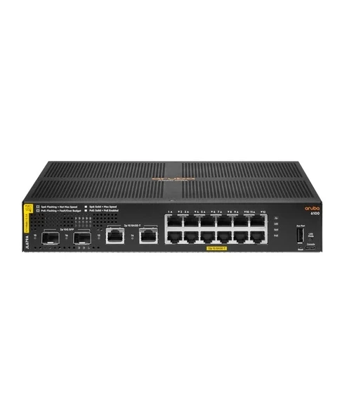 Aruba 6100 12G CL4 2SFP+ 139W Swch ürün görseli 1